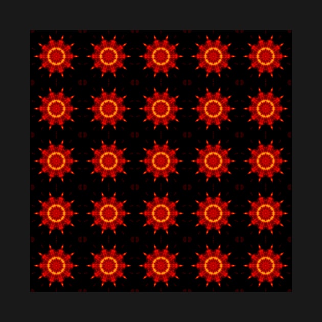 Ominous Red Kaleidoscope pattern (Seamless) 37 by Swabcraft