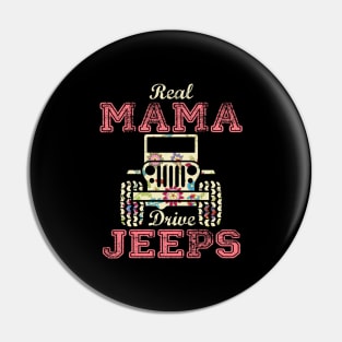 Real Mama Drive Jeeps Cute Flower Jeep Floral Jeeps Women/Kid Jeep Lover Jeep Girl Pin