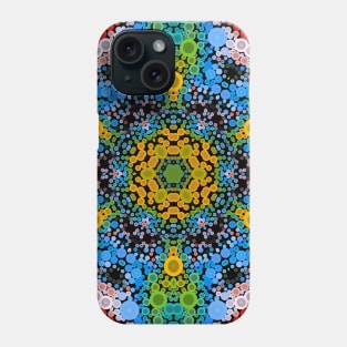 Dot Mandala Flower Yellow Blue and Green Phone Case