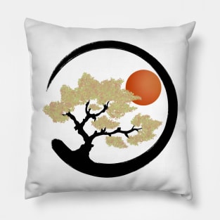 Zen circle sunset Pillow