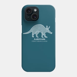 Aardvark with Common and Latin Names - detailed African animal design Phone Case