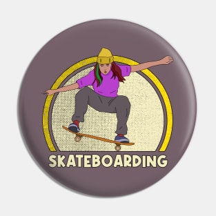 Skateboarding Pin