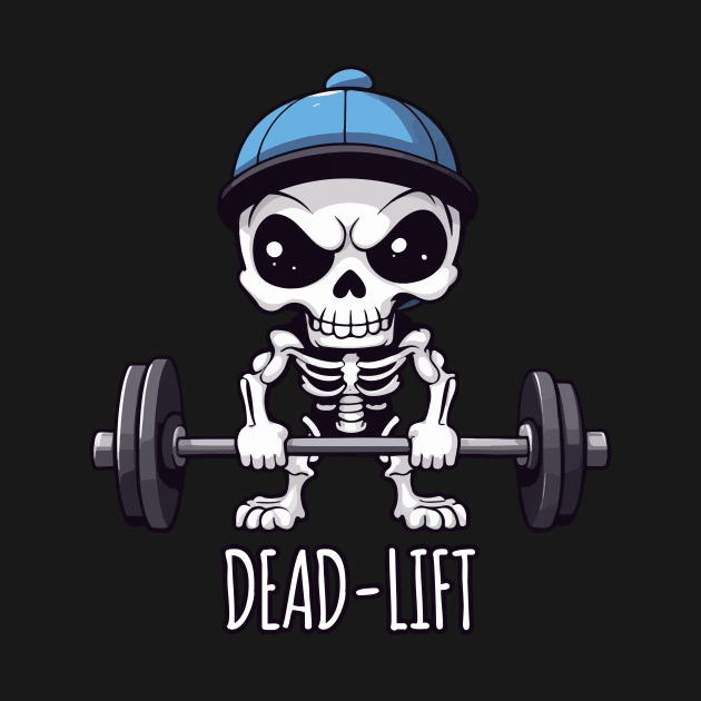 Halloween Dead-lift Skeleton by Rishirt