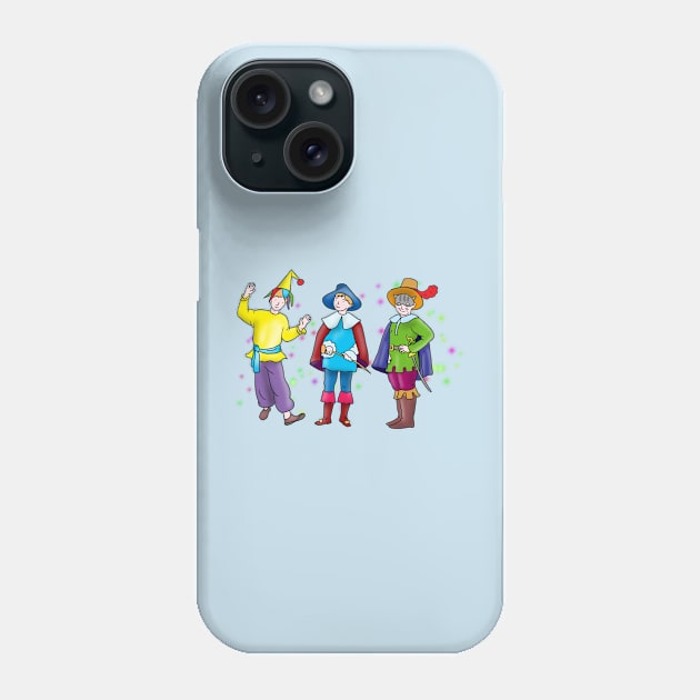 Cartoon boys in carnival costumes Phone Case by sonaart