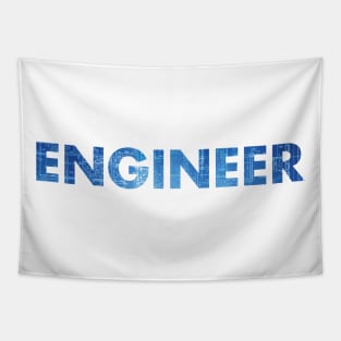 Engineer Blueprint Text Tapestry