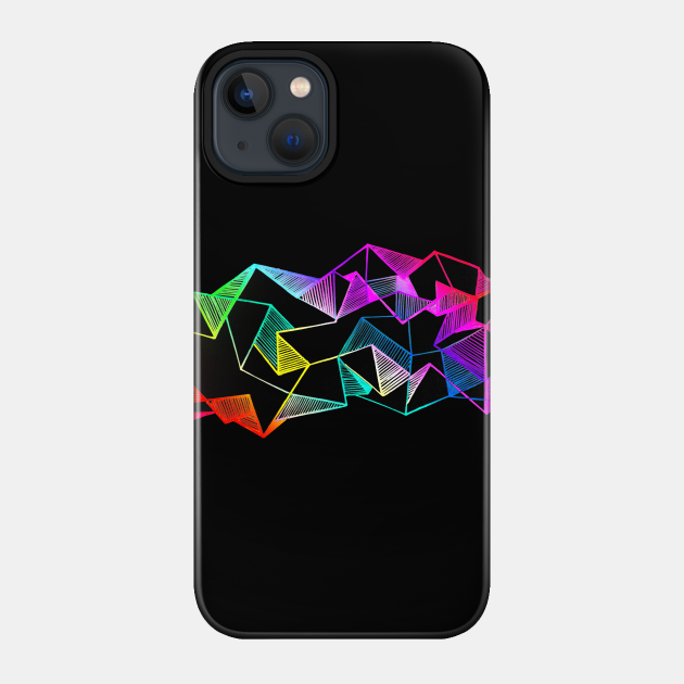 Geometric Rainbow popart triangle - Geometric - Phone Case