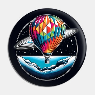 Cosmic Voyage Hot Air Balloon Pin