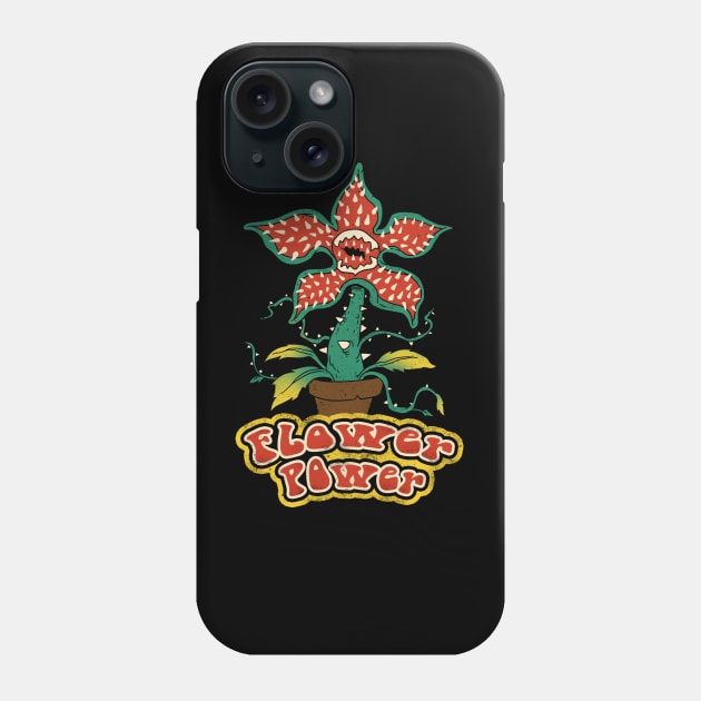 Flower Power Demogorgon Phone Case by Vincent Trinidad Art