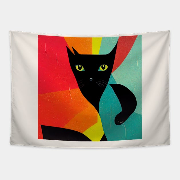 Abstract Cat Tapestry by n23tees