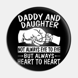 Daddy Daughter Always Heart Fathers Day Pin