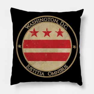 Vintage Washington DC USA United States of America American State Flag Pillow