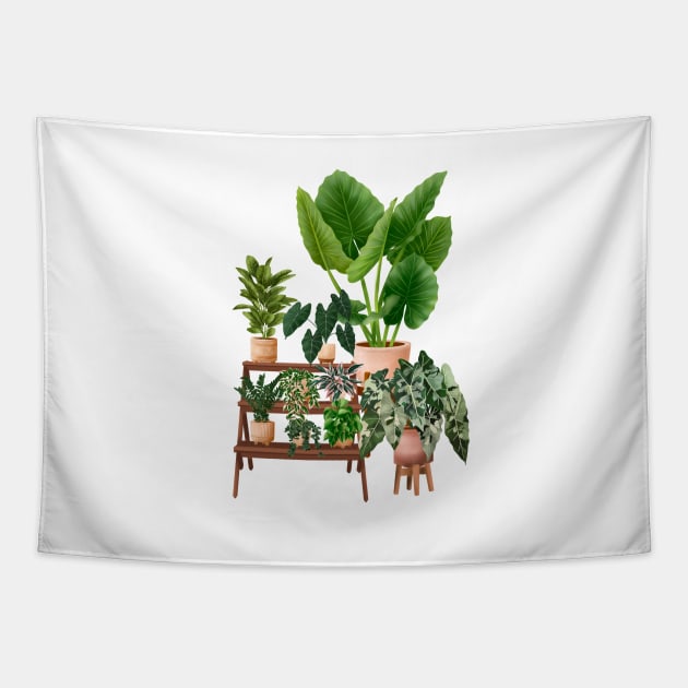 House plants collection 40.4 Tapestry by gusstvaraonica