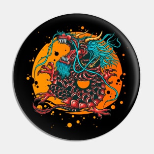 Dragon Illustration Pin