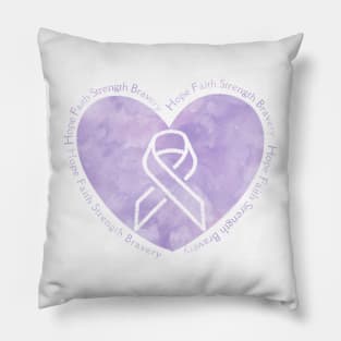 Hope Faith Strength Bravery IBD Warriors Merchandise Pillow