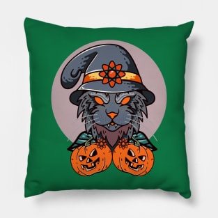 MIAOW pumpkin cat Pillow