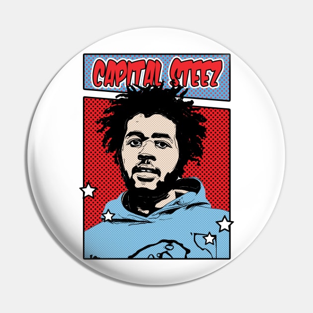 Capital Steez Pop Art Comic Style Pin by Flasher