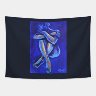 Blue Mood 8 - Female Nude Tapestry