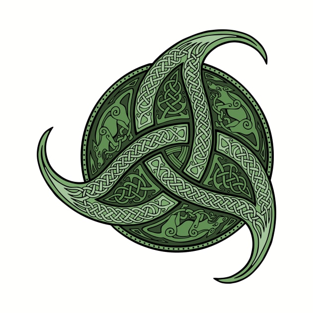 Trinity Knot - Green by Daniel Ranger