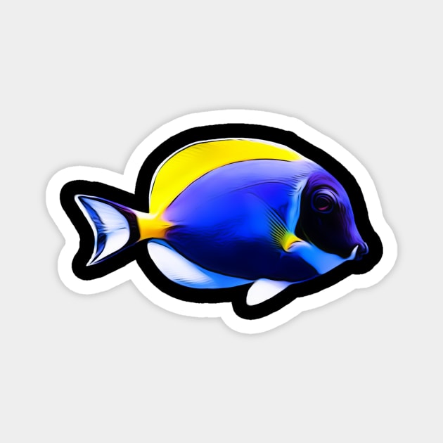 Powder Blue Tang Magnet by unrefinedgraphics