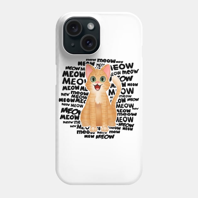 Meow T-Shirt Phone Case by crazyshop