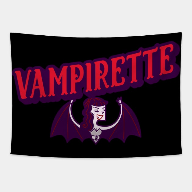 Vampirette Female Vampire Halloween Design Tapestry by Up 4 Tee