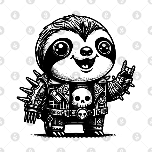 Gothic Punk Sloth by DreamSage