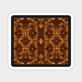 Dark Brown Aesthetic Abstract Fractal Pattern - Animal Fur Texture Magnet