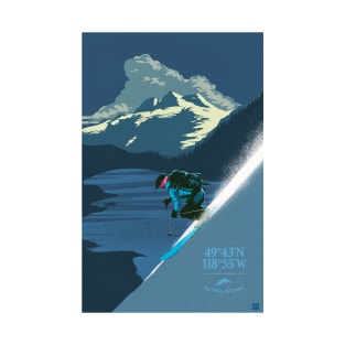 Retro Big White Ski Resort Poster T-Shirt