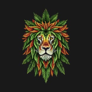 Rasta Reggae Lion Beautiful Jamaican Rastafarian Design T-Shirt