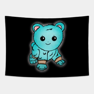 Cute Turquoise Baby Bear Tapestry
