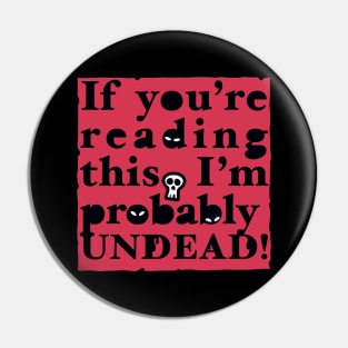 Undead Letter (red) Pin