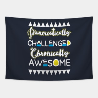 Pancreatically challenged, chronically awesome - pancreas diabetes diabetics insulin Tapestry