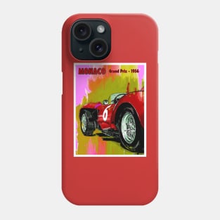 Monaco Vintage 1956 Grand Prix Auto Racing Psychedelic Print Phone Case