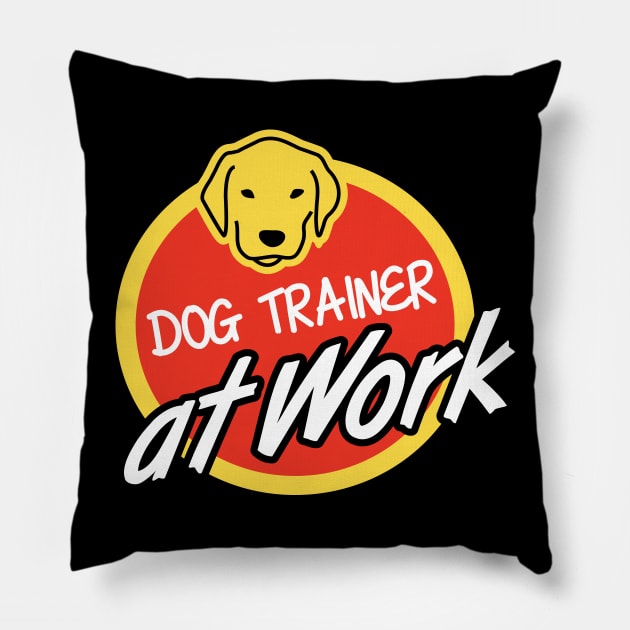 Dog Trainer At Work Pillow by jazzworldquest