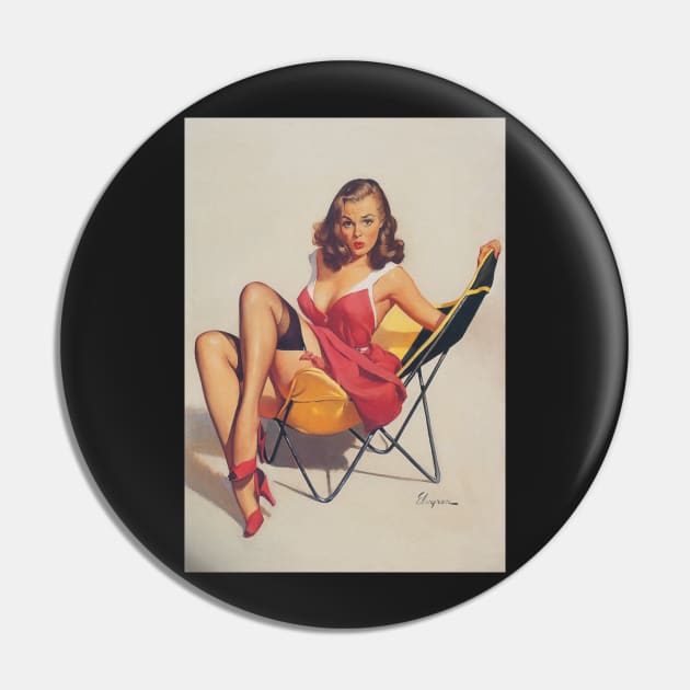 ELVGREN-SEXY GIRL IN CHAIR Pin by AtomicMadhouse