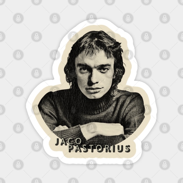 Retro Jaco Pastorius Magnet by MuraiKacerStore