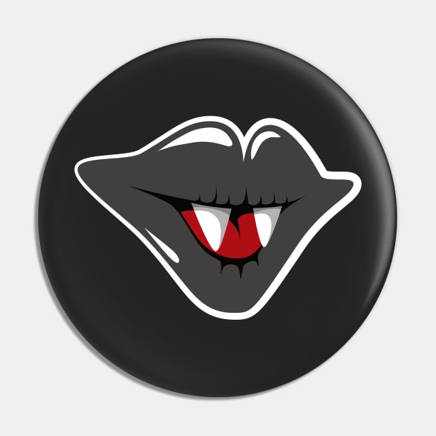 Vampire Lips Pin by dkdesigns27