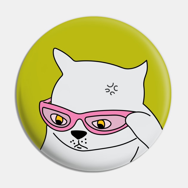 Cat with glasses illustration meme Pin by Sourdigitals