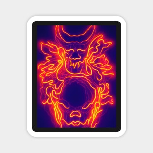 Demon halloween neon Magnet