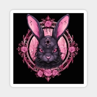 Black Evil Rabbit Magnet