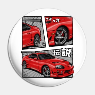 Supra MK-4 Manga Series (Red) Pin