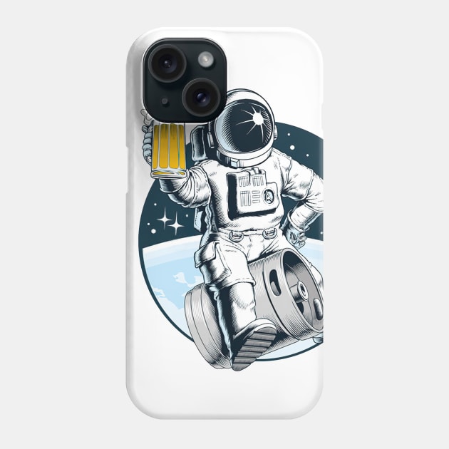 Astronaut Beer Phone Case by workshop71