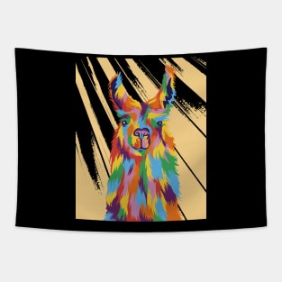 Vibrant Llama Majesty Tapestry