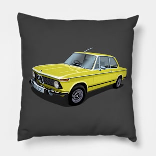 1974 2002 tii in yellow Pillow