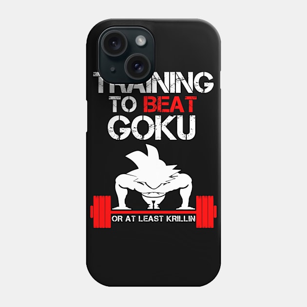 Training to Beat Goku Push Up Phone Case by nicksoulart