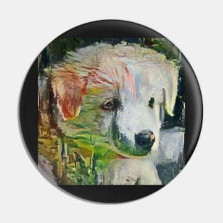 Cute puppy painting (pet, dog, pretty and hiking) Pin