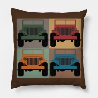 Pop Art Jeeps Pillow