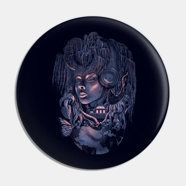 Sound Sanctuary Pin by qetza