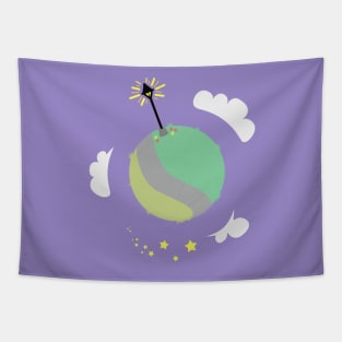 The Little Lamp Planet Tapestry