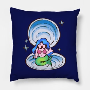 stardew singing mermaid seashell from the night market show Pillow